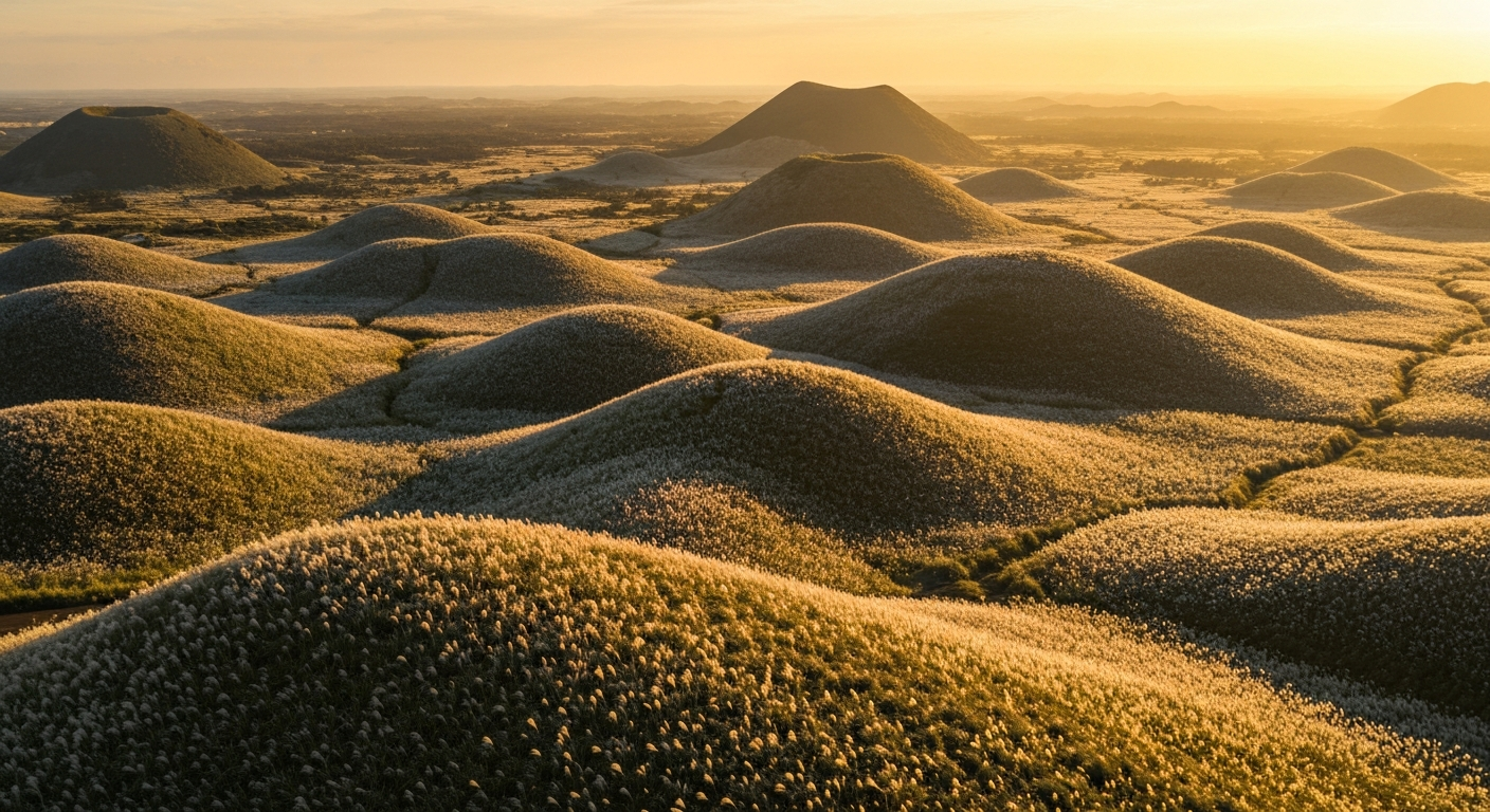 늦가을 제주 억새 인생샷, 드론 항공뷰로 본 ‘숨겨진 극강의 경관’ 완벽 분석 (feat. 제주 탄산 온천 꿀팁)